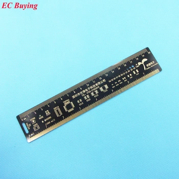 

1 pcs Multifunctional PCB Ruler 20cm Measuring Tool Resistor Capacitor Chip IC SMD Diode Transistor Package Electronic Stocks