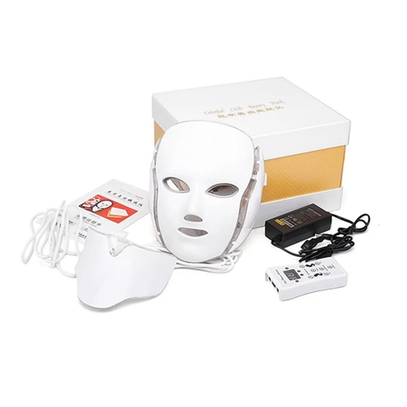 

Deciniee 7 Colors Photon Electric LED Facial Mask with Neck Skin Rejuvenation Anti Acne Wrinkle Beauty Treatment Salon Home Use
