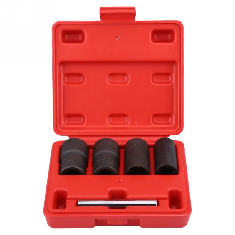 

5Pcs Twist Socket Set Locking Wheel Nut Bolt Stud Extractor Removers 17mm 19mm 21mm 22mm Socket carbon steel