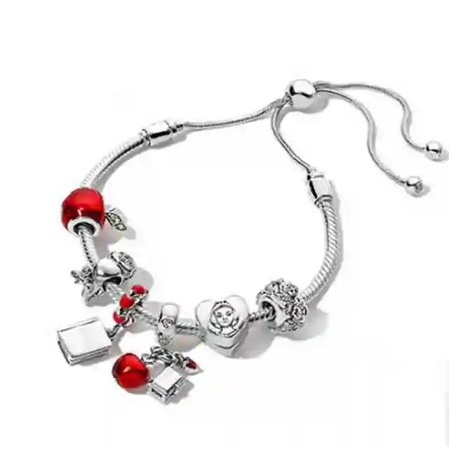 

Kaliyah 925 Christmas Fairy Tales Book Charmed Silver Bird Sand Bracelet Original Conjunct From The Adjustable Jewel Gift