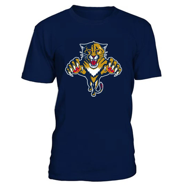 EALER, новинка, высокое качество, Florida Hockey Fans, хлопковые мужские футболки с печатным логотипом - Цвет: Синий