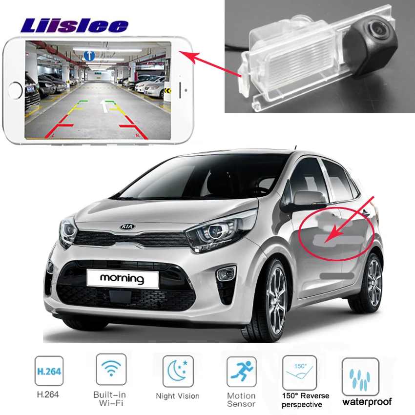 LiisLee для Kia Picanto Morning JA TA 2011 ~ 2019 Автомобильная Новая беспроводная камера заднего
