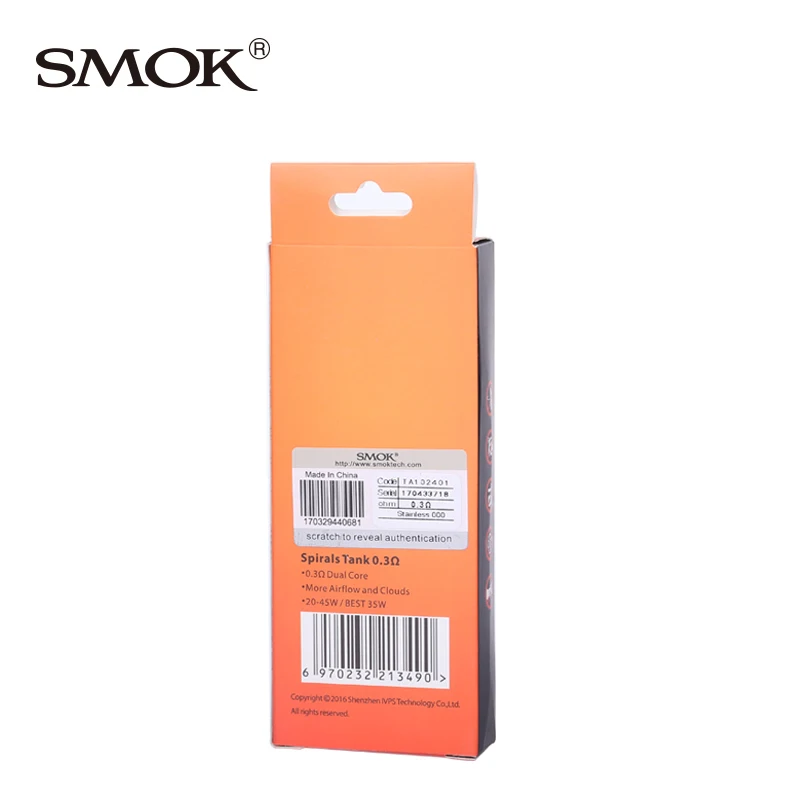 5/10 шт. SMOK спирали Core 0.3ohm/0.6ohm катушки для спирали/спирали плюс емкость распылителя E Жидкость для электронных сигарет, электронные сигареты электронная сигарета с Япония хлопковые оригинальные футболки