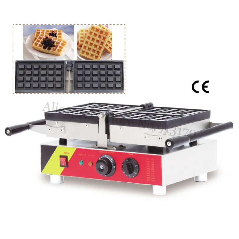 Electric Conact Waffle Machine Belgian Square Waffle Maker Stainless