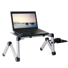 Adjustable Laptop Desk Portable Bed Desk Laptop Table for Bed Foldable Laptop Table Height Stand With Mouse Pad Notebook Stand 40 20 40cm 360 degrees rotation multipurpose movable laptop table anti slip height adjustable notebook computer desks