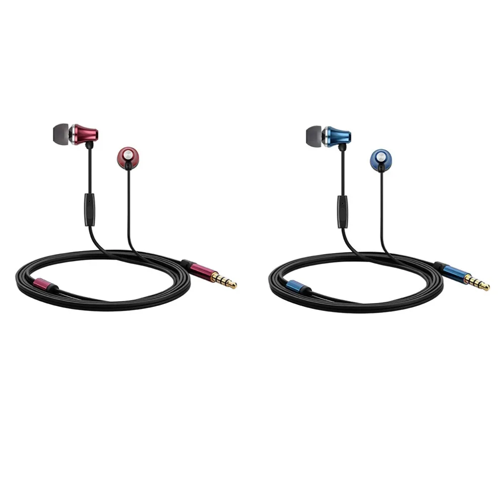 

EM603 Red And Blue Wired Headset Earphone Portable MiniStereo Earbuds Suitable For Android IOS Mobile Phone With 3.5mm Plug