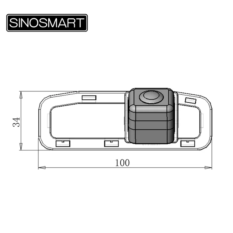 SINOSMART камера заднего вида для Kia RIO парковочная в ассортименте прочная установка