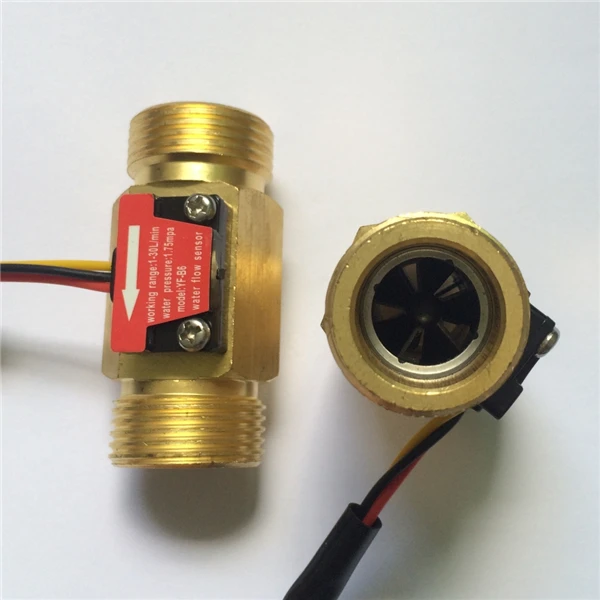 YF-B6 Water Hall Brass flow sensor meter (6)