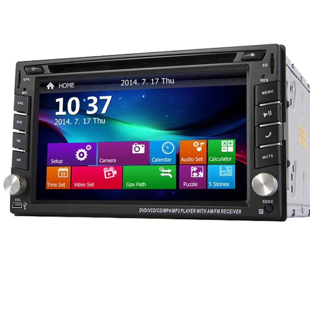 2 Din In Dash Multimedia In Deck Win8 Car Video Autoradio GPS Navi Auto Radio Car Stereo Headunit DVD Player Electronics MP3 Music Automotive Parts CD Motorized 6.2Inch BT Aux Remote control receiver