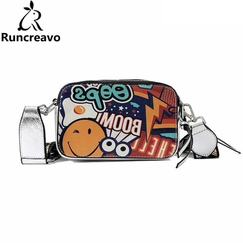 

2018 crossbody bags for women leather handbags luxury handbags women bags designer cartoon printing shoulder bag sac a main