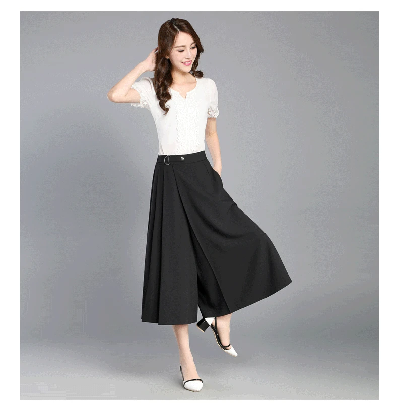 wide leg skirt pants