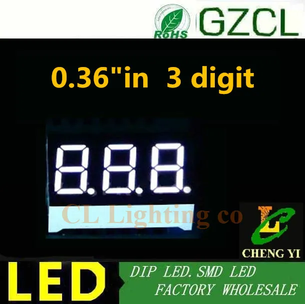 20pcs free shipping 0.36" 0.36in Digital Tube 0.36in. white LED Display 7 Segment Common Anode | Освещение