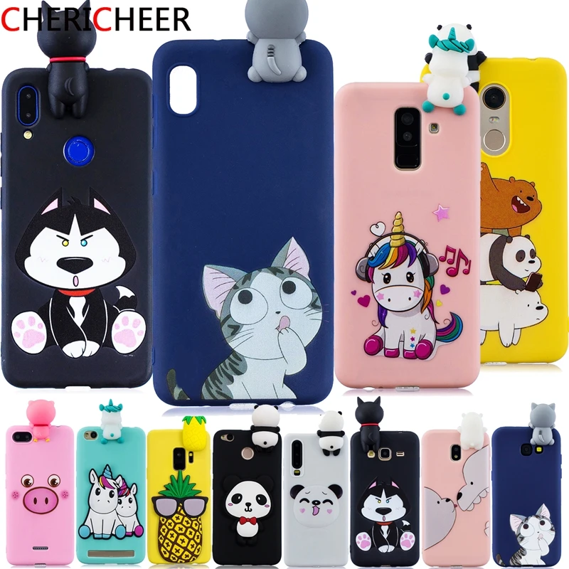3D Toys Silicone Case For Xiaomi Redmi 7A Candy Color Soft Cartoon 7 A Phone Cover |