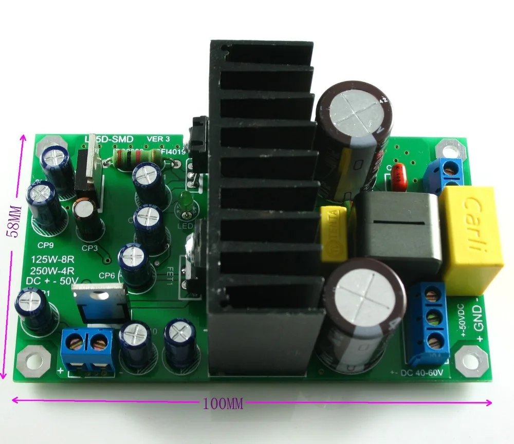 Моно усилитель L15DSMD 250W IRS2092S класса D завершенная плата|Усилители мощности| |