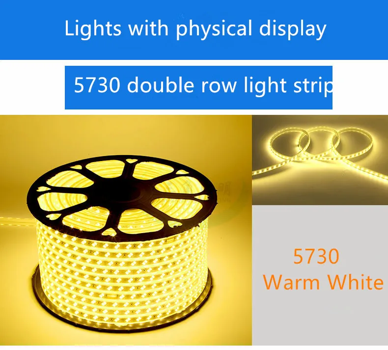 5730 double row light strip warm white