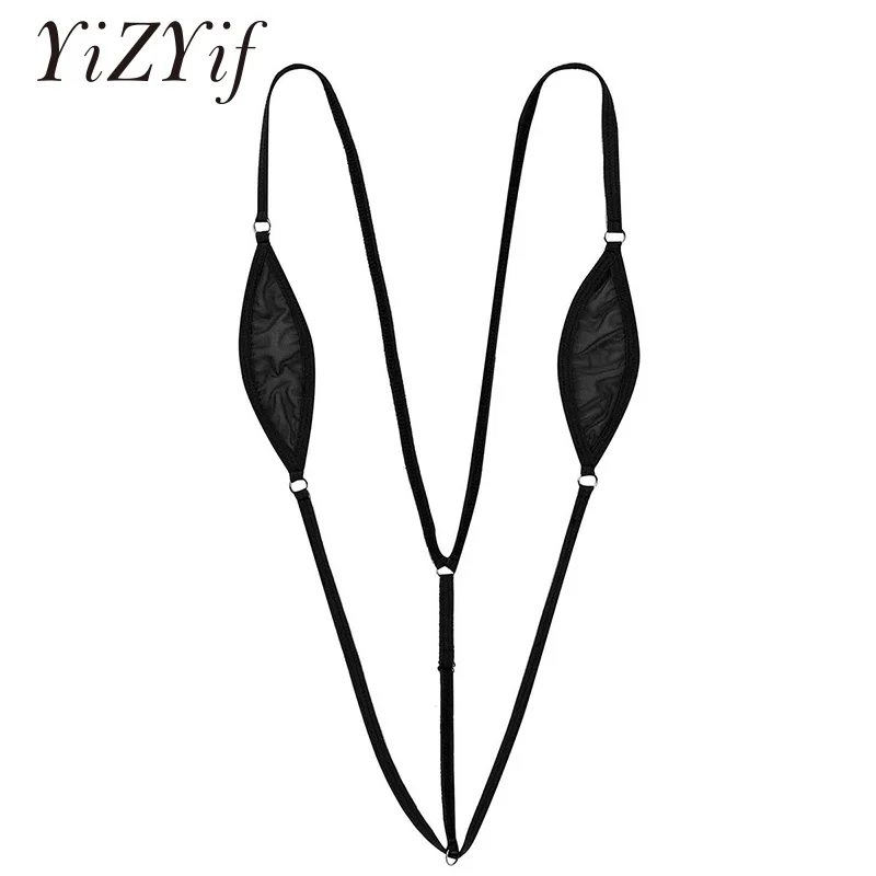 

Women Sexy Lingerie Mini Micro Thong Bikini One piece Swimsuit Sheer Spaghetti Straps Y-back Nightwear Swimwear Swimsuit Women