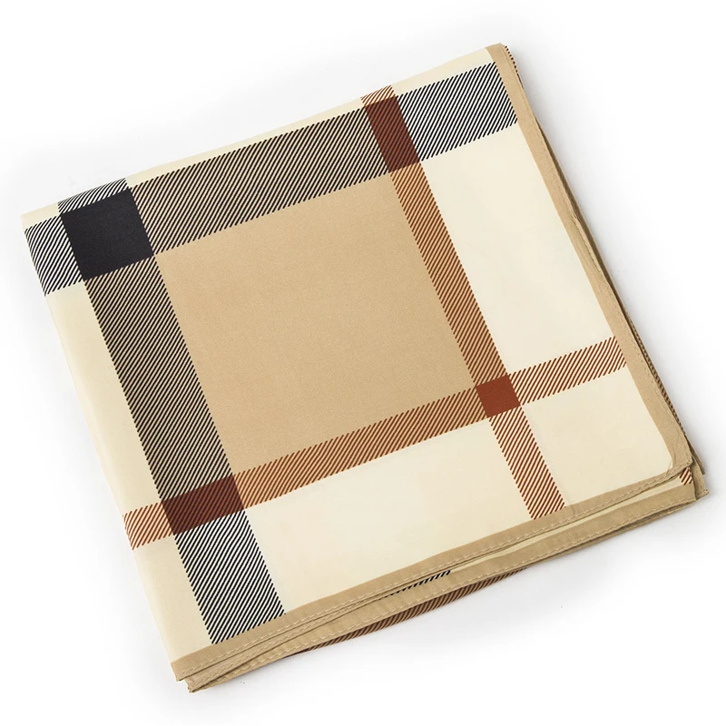 100x100 Women Silk Square Scarf Big Size Twilly Checkered Bandana font b Tartan b font Foulard