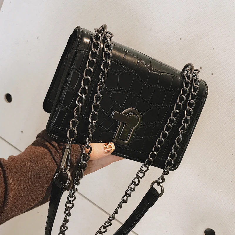 

Stone Pattern Crossbody Bags For Women 2019 Fashion Small Solid Colors Shoulder Bag Female Handbags and Purses With Handle New
