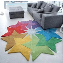 Цветные звезды и творческая личность неправильной формы журнальный столик Коврики Спальня Гостиная диван кровать толстый ковер