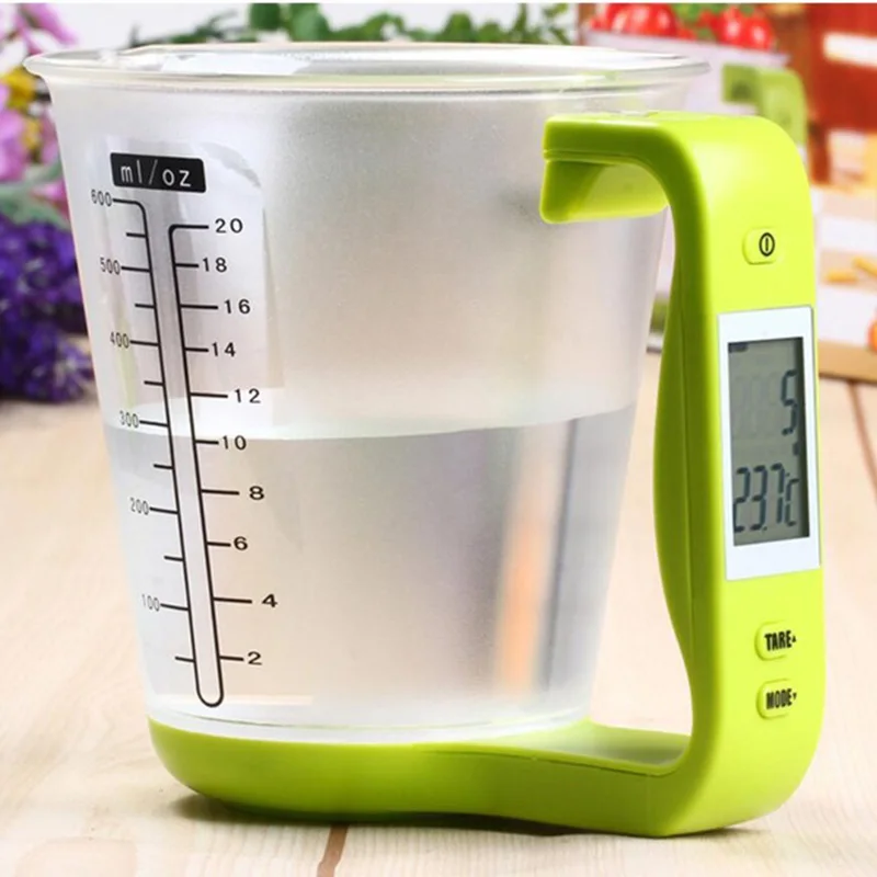 

Measuring Cup Kitchen Scales Digital Beaker Libra Electronic Tool Scale with LCD Display Temperature Measurement Cups