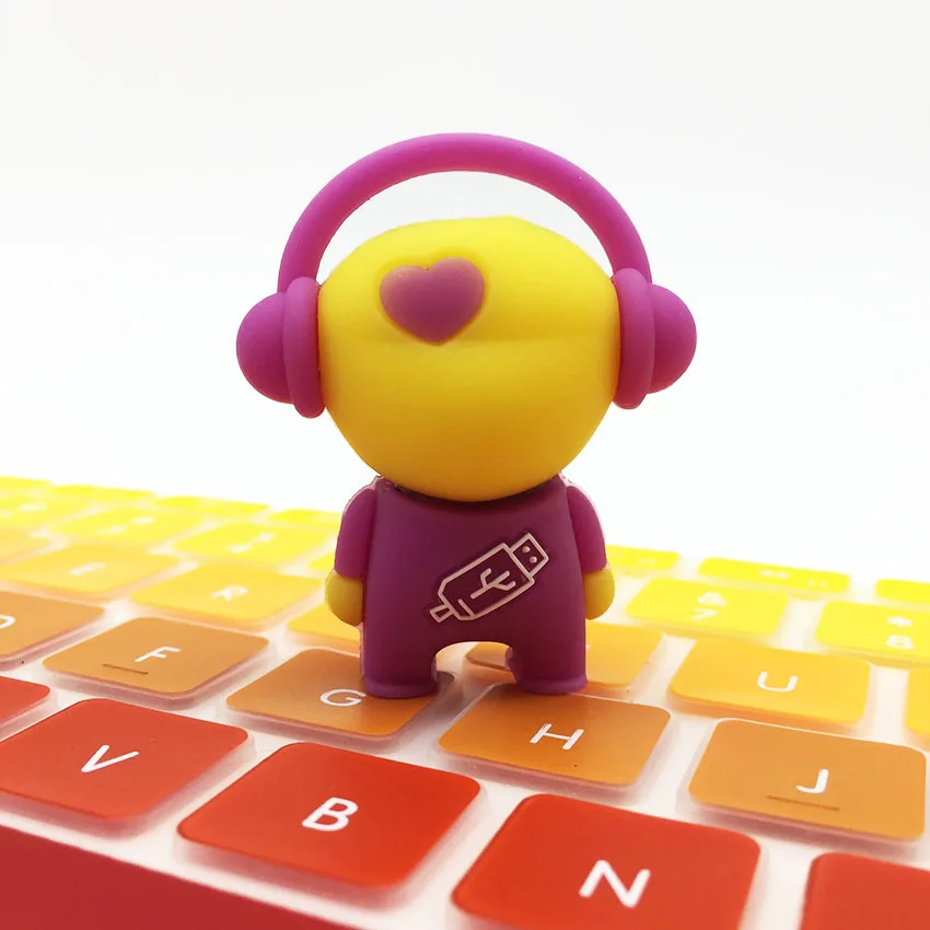 

Cartoon Music Man Flash Disk Memory USB for Gift Pendrive USB Flash Drive 128GB 64GB 32GB 16GB 8GB 4GB Love Man USB Pens Stick