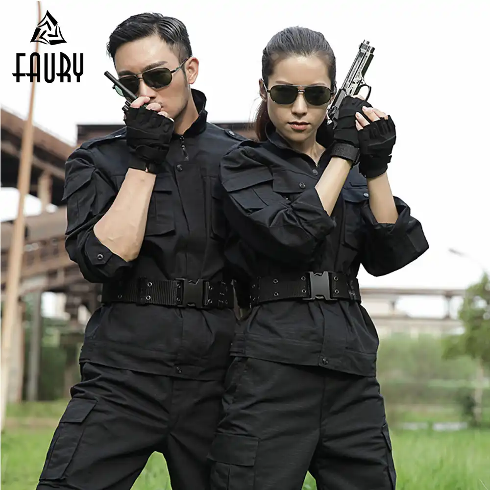 black cargo uniform pants