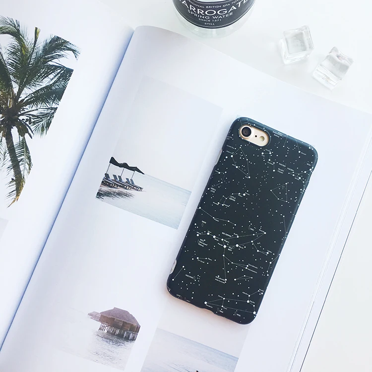 Starry sky constellation phone Cases for iphone X 7 7Plus For iphone 6 6s 6Plus 6splus 8 8plus galaxy painted Soft TPU cover