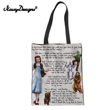 Бесшумная Сумка-тоут WIZARD OF OZ Женская Холщовая Сумка для покупок Женская пляжная дорожная упаковочная сумка Портативная Складная Прямая поставка