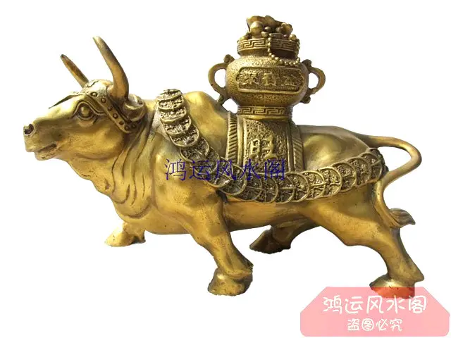 

Bronze statue copper ox decoration copper cattle cattle lucky fortune