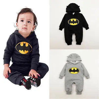 3-24 M Newborn Baby Boys Hooded Rompers Clothes Romper Infant Babies Bat Outfits One-pieces Clothing | Детская одежда и обувь