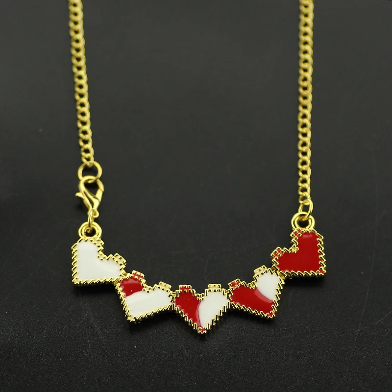 Hot Game Undertale Sans Red Heart Metal Necklace Costume Pendants ...