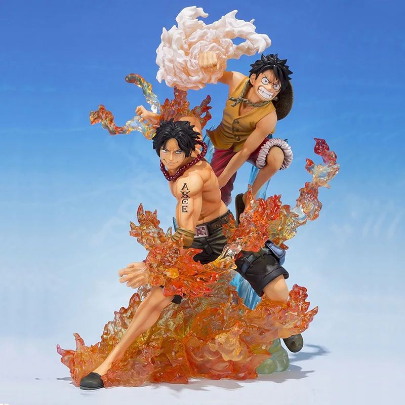 

NEW hot 16-19cm One piece Monkey D Luffy ace Combat version action figure toys collection Christmas gift doll with box