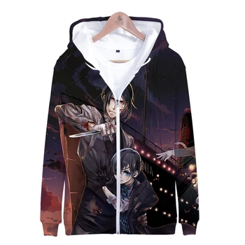 

2019 hot sale Black Butler Zipper Jacket 3D Hoodies Sweatshirt Women Harajuku Black Butler Hoodies Women Plus Size for women