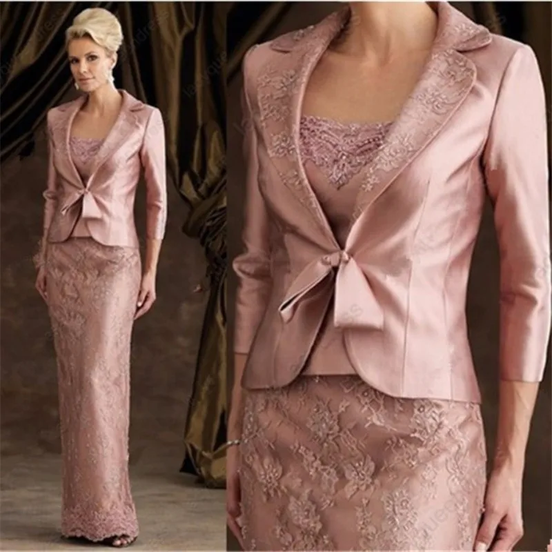 Mother Of The Bride Dress With Jacket Floor Length Wedding Guest Mother Of The Bride Dress With Jacket Floor Length Wedding Guest Outfit Formal Party Gown Handwork Kleider Mutter Braut In