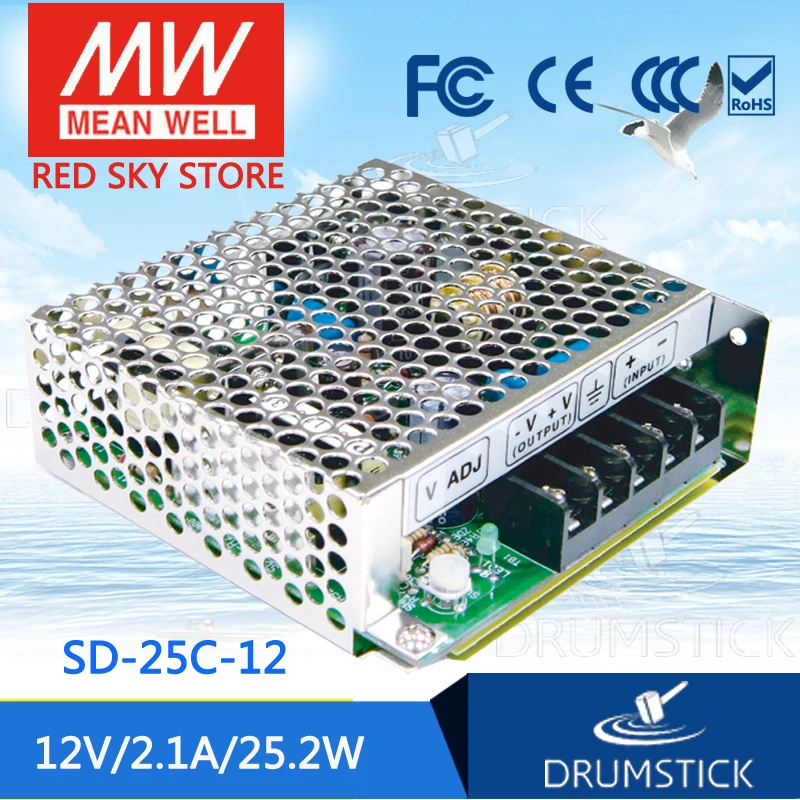 

MEAN WELL SD-25C-12 12V 2.1A meanwell SD-25 12V 25.2W Single Output DC-DC Converter