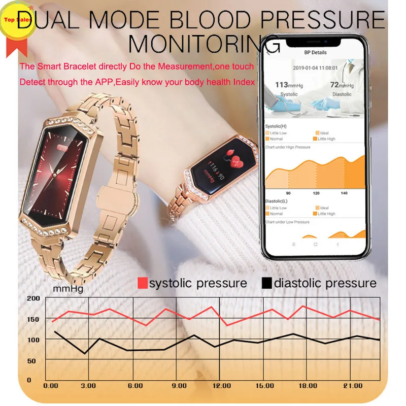 

Smart Watch 2019 Women Girl Smart Band Heart Rate Blood Pressure Monitor Wristband Sport female tracker Fitness Bracelet Watch