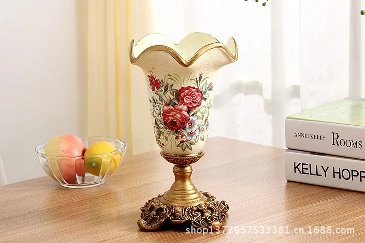 Рождественская Европейская полимерная ваза, гостиная, Настольная резьба, маленькие цветы, мягкое украшение, декоративные поделки