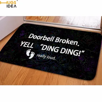 

HUGSIDEA Fashion Character Pattern Welcome Door Carpets Letters Printing Home Decor Dootmats Floor Rugs for Living Room/Bedroom