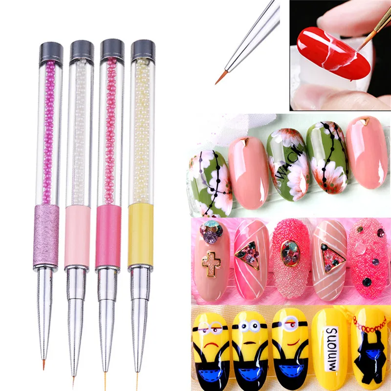 

5/8/10/20mm Nails Art Brush Glitter Nail Gel Polish Flower Painting Nail Accessoires Dotting Tool Acrylic Brush Liner #289557