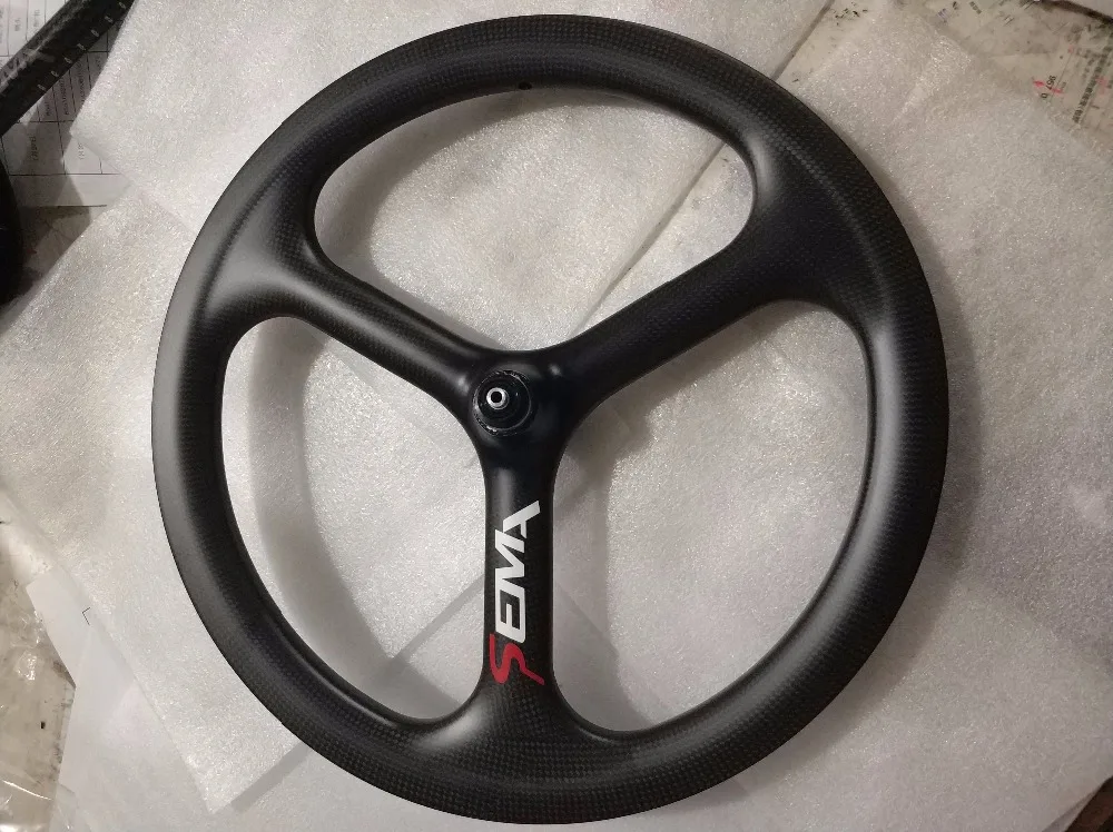 16inch349 trispoke carbon wheel 3K matte for brompton  (4)