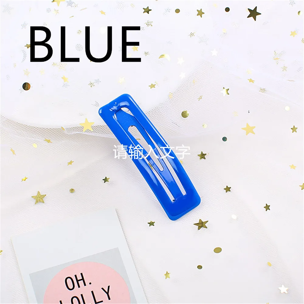 1 PC BB Clip Candy Color Square Hair Clips Alloy Girl Hairpin Summer Cartoon Hair Accessories Fashion Printing Hairclips