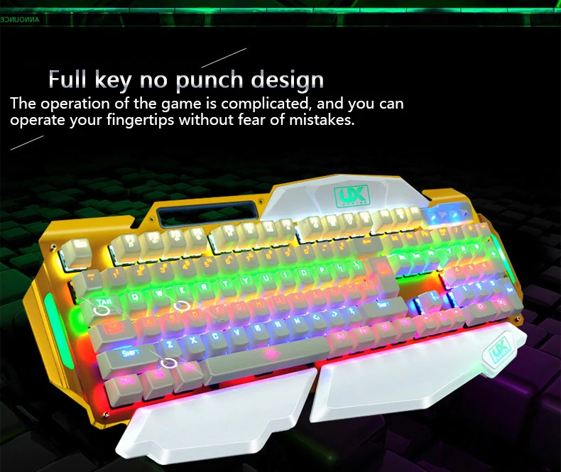 MK915 профессиональная механическая клавиатура полный ключ без мигающего переключателя механическая клавиатура 104 ключ RGB игровая клавиатура с подсветкой для e