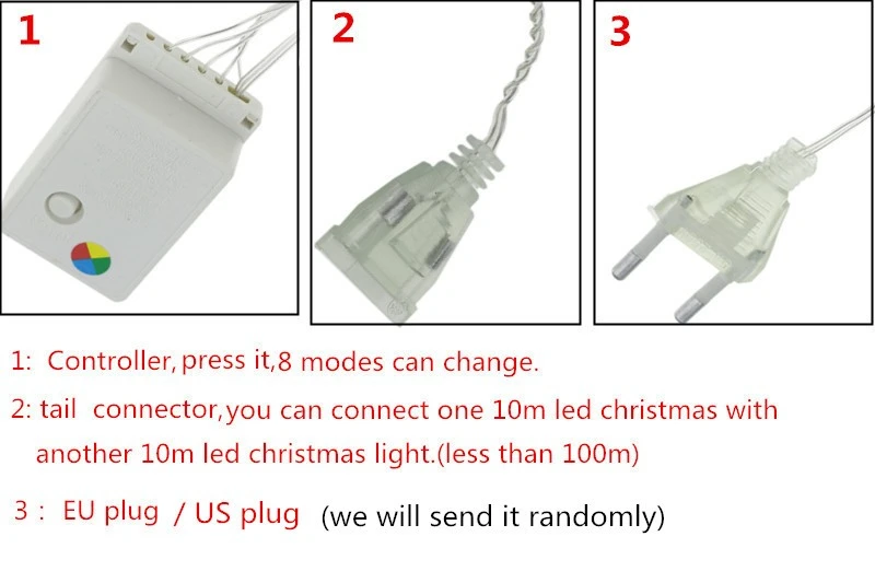 10 m 20 m светодиодный Новогодняя гирлянда Plag ЕС 220 v Свадебная вечеринка сад Xmas светодиодный star строки праздник света уличный светодиодный