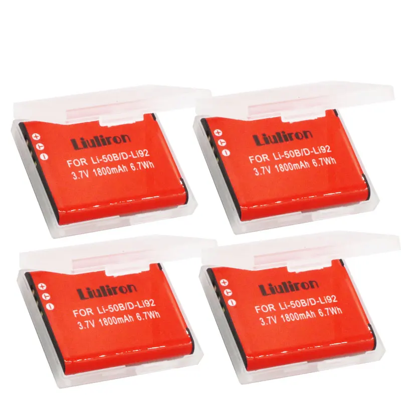 Li50b Li-50B LI50B li ion аккумулятор 50B Батарея пакет для OLYMPUS SP 810 800UZ u6010 u6020 u9010 SZ14 SZ16 D755 u1010 SZ30 SZ20 XZ-1 - Цвет: 4battery