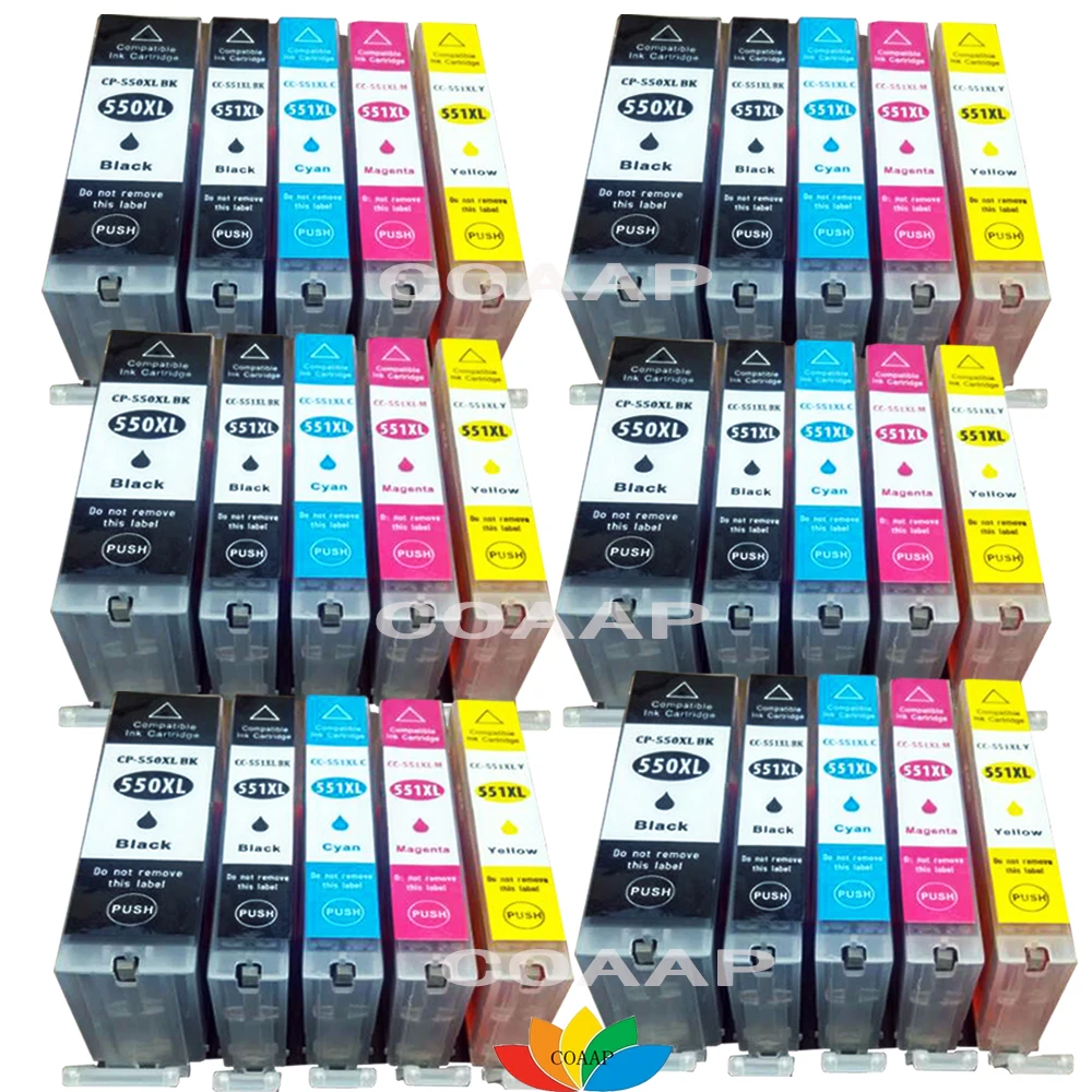Картриджи для принтера Canon Pixma MG5400 MG5550 MG5650 IP7200 IX6850 MG7550 MG7150 30 XL PGI 550 CLI 551 | Компьютеры