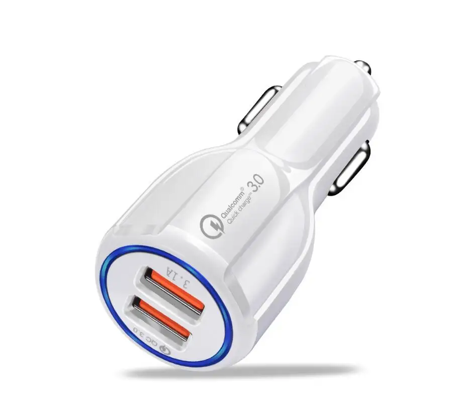 

Vehicle use QC3.0 Dual USB Lotus 3.1A Mobile Charger for Smart Travel Vehicle