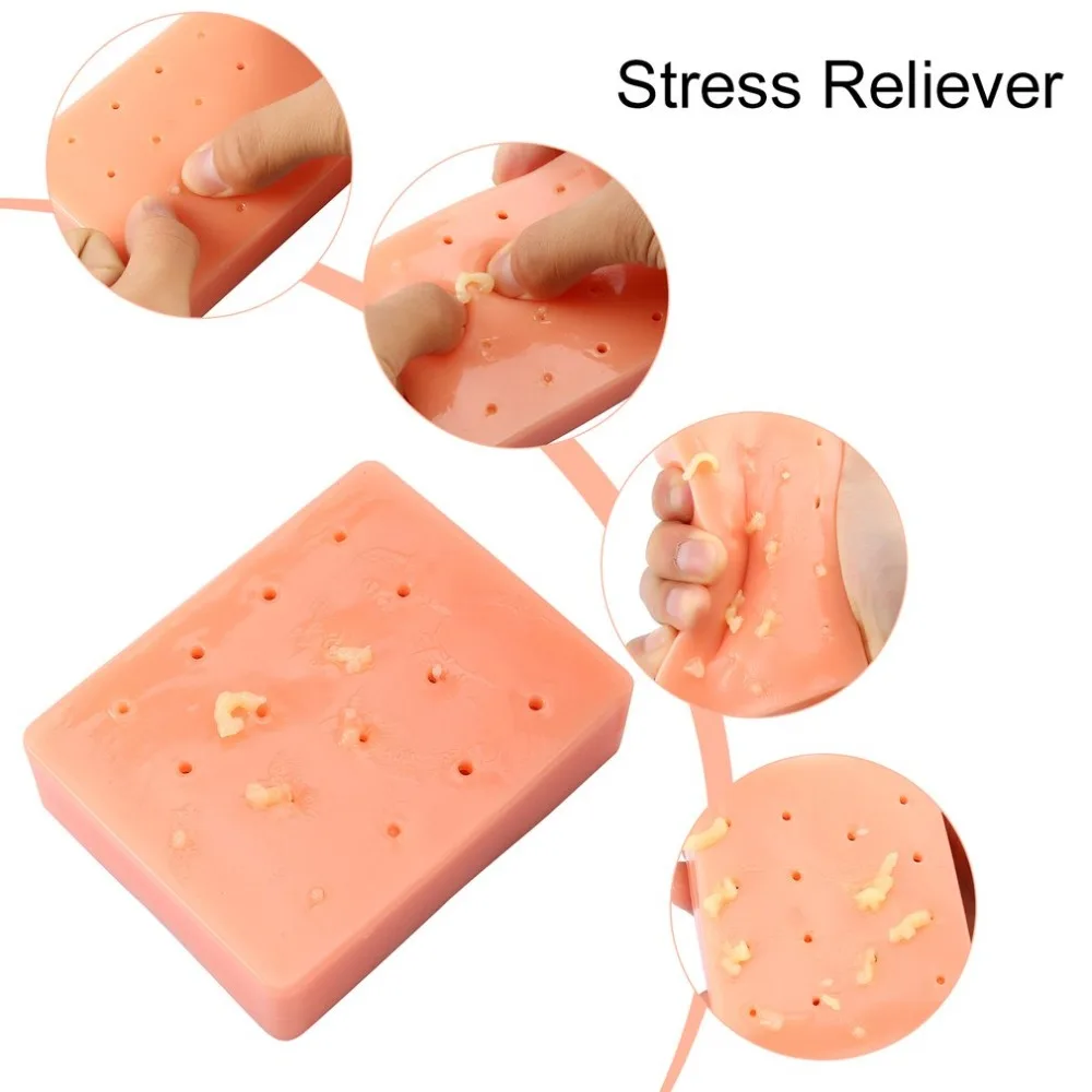 

Funny Pimple Popping Stress Reliever squishy Toy Interesting Squeeze Acne Popper Remover Stop Picking Your Face Toy Novelty Gift