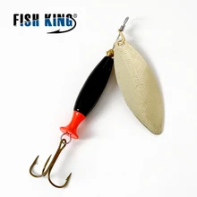 FISH KING Spinners Spoon Bait mepps 18g 24g metal aritificial lure for fishing with high carbon hooks fishing accessories