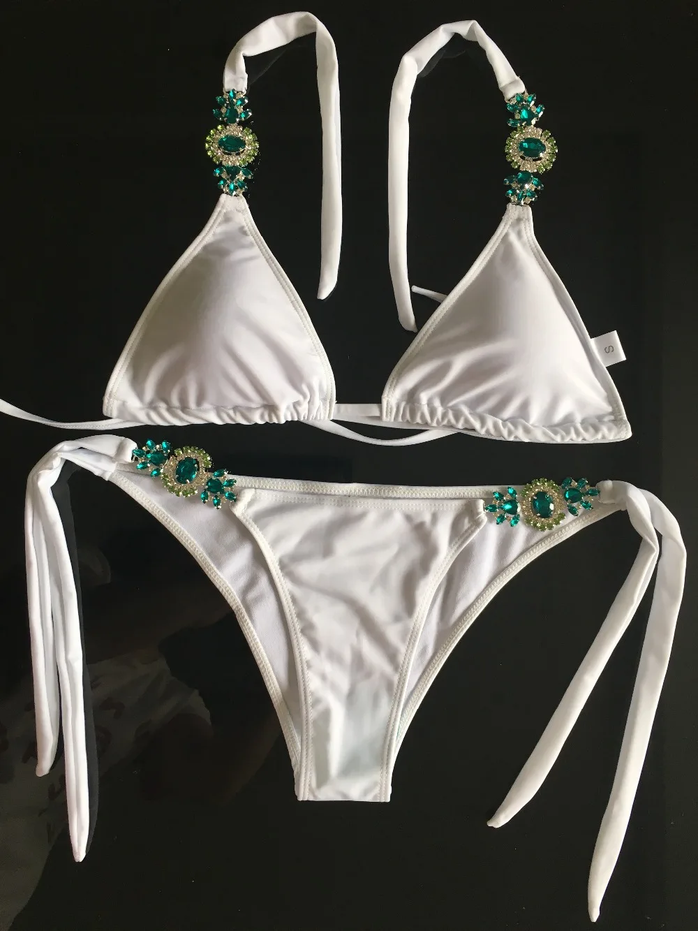 Mulheres Sexy Cristal Rhinestone bikini swimwear feminino