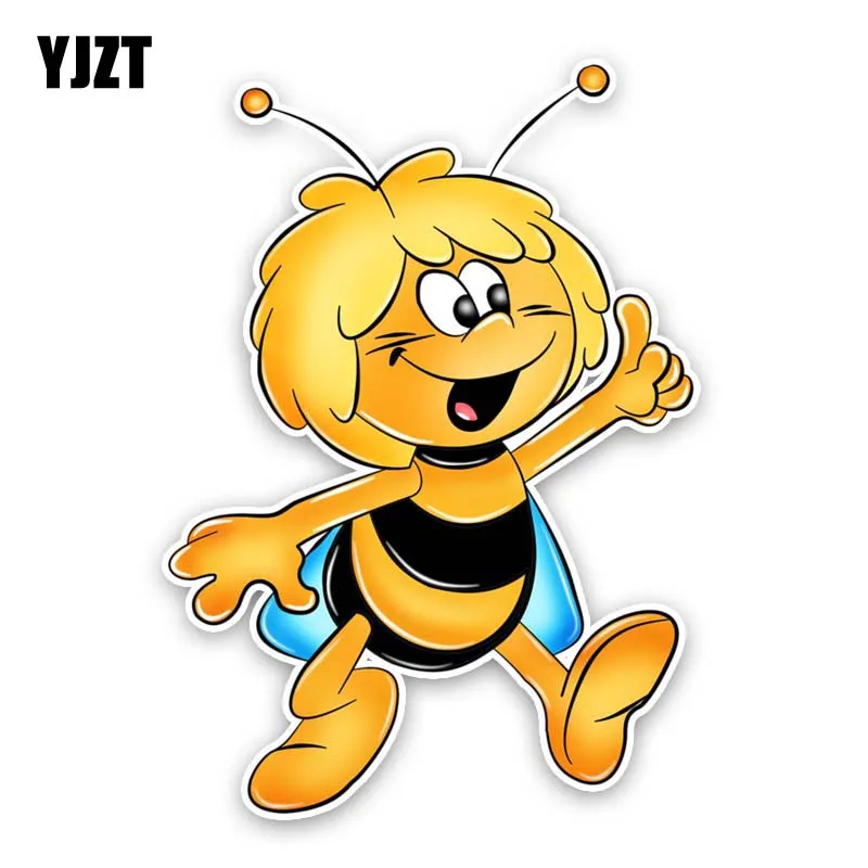 

YJZT 9.6CM*13.7CM A Trendy Little Bee Quality Car Sticker PVC Decal 12-300779